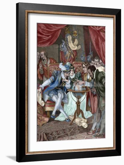 Columbus in Santa Fe Camp-Tarker-Framed Giclee Print