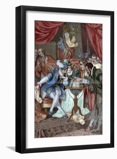 Columbus in Santa Fe Camp-Tarker-Framed Giclee Print