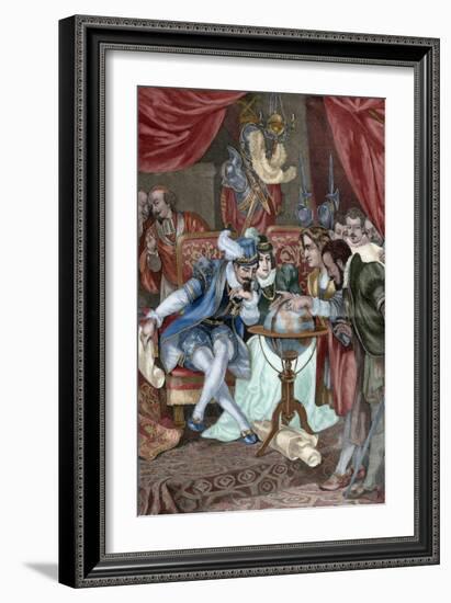 Columbus in Santa Fe Camp-Tarker-Framed Giclee Print