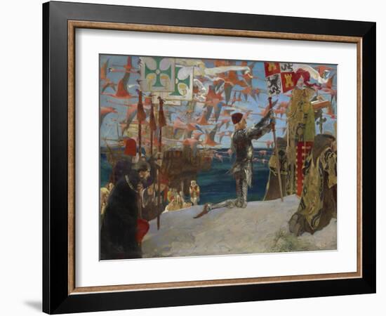 Columbus in the New World, 1906-Edwin Austin Abbey-Framed Giclee Print