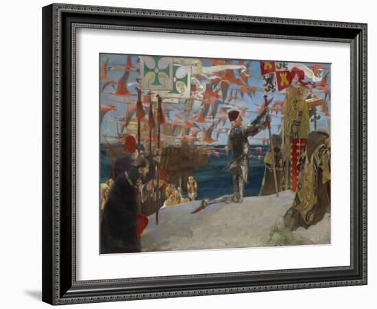 Columbus in the New World, 1906-Edwin Austin Abbey-Framed Giclee Print