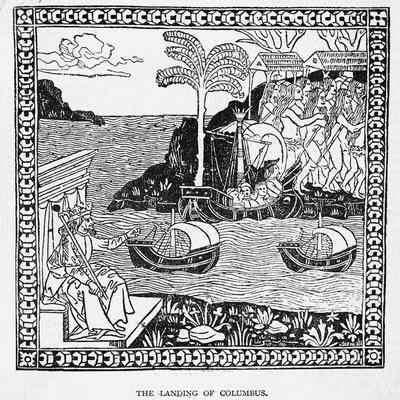 'Columbus Lands in the New World' Giclee Print