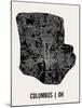 Columbus Map Art Print-null-Mounted Art Print