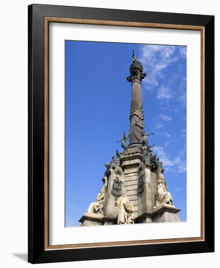 Columbus Monument in Port Vell, Barcelona, Catalonia, Spain, Europe-Richard Cummins-Framed Photographic Print