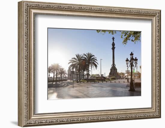 Columbus Monument (Monument a Colom), Placa del Portal de la Pau, Barcelona, Catalonia, Spain, Euro-Markus Lange-Framed Photographic Print