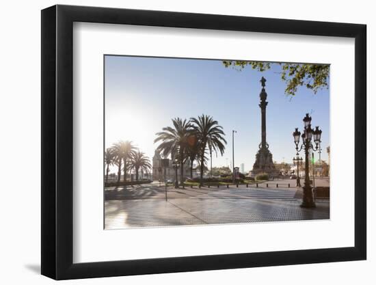 Columbus Monument (Monument a Colom), Placa del Portal de la Pau, Barcelona, Catalonia, Spain, Euro-Markus Lange-Framed Photographic Print