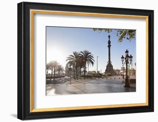 Columbus Monument (Monument a Colom), Placa del Portal de la Pau, Barcelona, Catalonia, Spain, Euro-Markus Lange-Framed Photographic Print