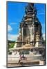 Columbus monument on the Placa del Portal de la Pau, Barcelona, Catalonia, Spain-null-Mounted Art Print