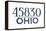 Columbus, Ohio - 45830 Zip Code (Blue)-Lantern Press-Framed Stretched Canvas
