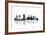 Columbus Ohio Skyline BG 1-Marlene Watson-Framed Giclee Print