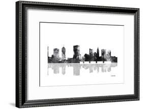Columbus Ohio Skyline BG 1-Marlene Watson-Framed Giclee Print