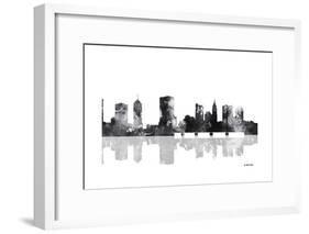 Columbus Ohio Skyline BG 1-Marlene Watson-Framed Giclee Print