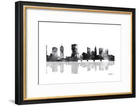 Columbus Ohio Skyline BG 1-Marlene Watson-Framed Giclee Print