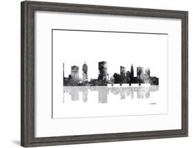 Columbus Ohio Skyline BG 1-Marlene Watson-Framed Giclee Print