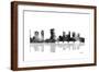 Columbus Ohio Skyline BG 1-Marlene Watson-Framed Giclee Print