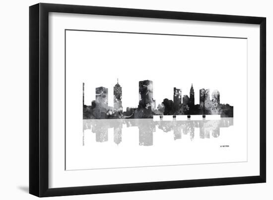 Columbus Ohio Skyline BG 1-Marlene Watson-Framed Giclee Print