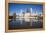 Columbus, Ohio Skyline Reflected in the Scioto River.  Columbus is the Capital of Ohio-pdb1-Framed Premier Image Canvas