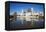 Columbus, Ohio Skyline Reflected in the Scioto River.  Columbus is the Capital of Ohio-pdb1-Framed Premier Image Canvas