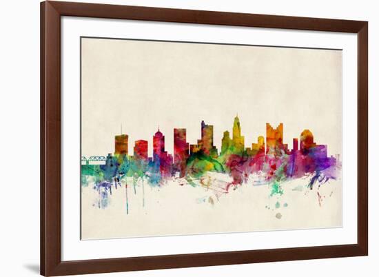 Columbus Ohio Skyline-Michael Tompsett-Framed Art Print