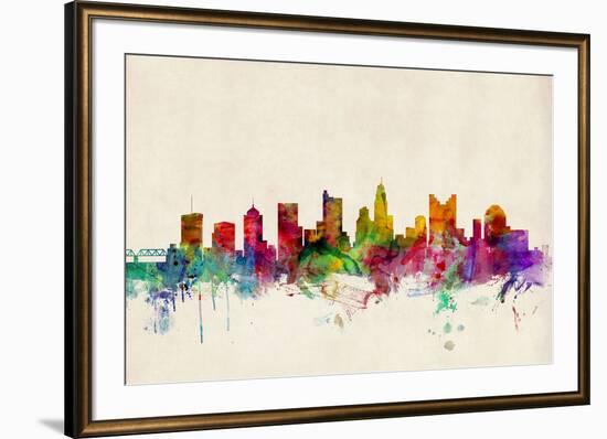 Columbus Ohio Skyline-Michael Tompsett-Framed Art Print