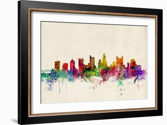 Columbus Ohio Skyline-Michael Tompsett-Framed Premium Giclee Print
