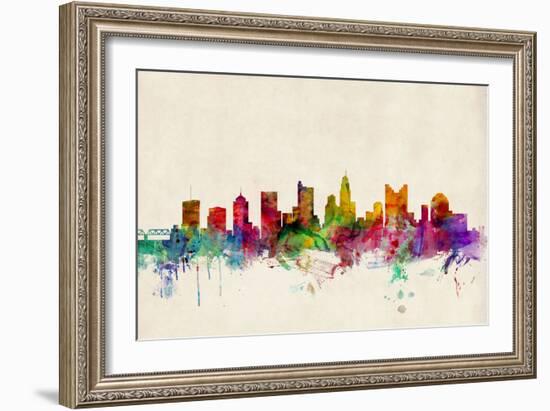 Columbus Ohio Skyline-Michael Tompsett-Framed Art Print