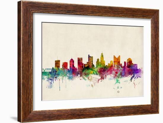 Columbus Ohio Skyline-Michael Tompsett-Framed Art Print