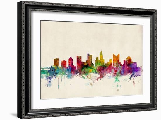 Columbus Ohio Skyline-Michael Tompsett-Framed Art Print