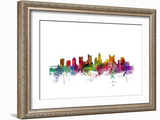 Columbus Ohio Skyline-Michael Tompsett-Framed Art Print