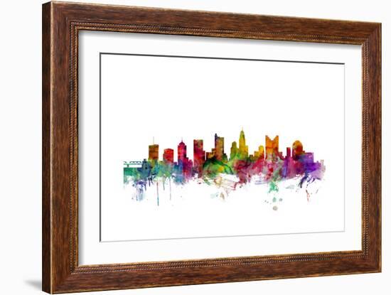 Columbus Ohio Skyline-Michael Tompsett-Framed Art Print