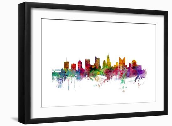 Columbus Ohio Skyline-Michael Tompsett-Framed Art Print