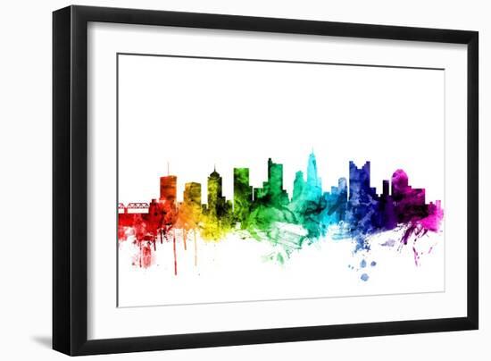 Columbus Ohio Skyline-Michael Tompsett-Framed Art Print