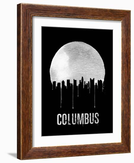 Columbus Skyline Black-null-Framed Art Print