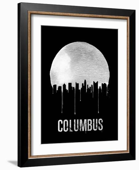 Columbus Skyline Black-null-Framed Art Print