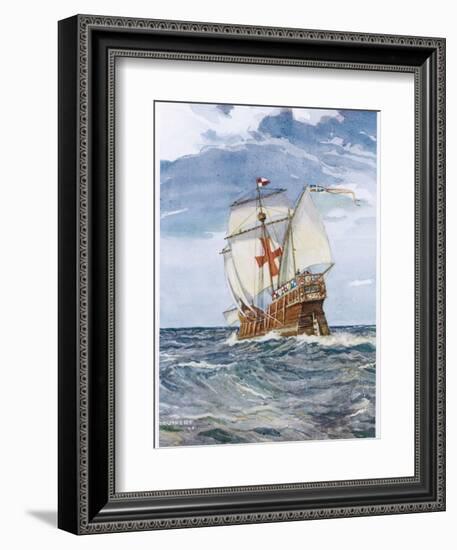 Columbuss Caravel Formerly the Marigalante-C.p. Carruthers-Framed Photographic Print