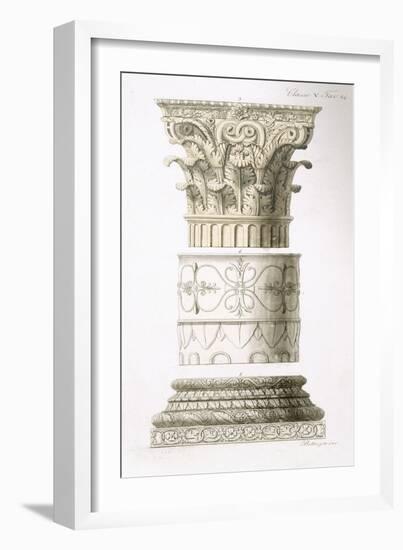 Column and Capital-null-Framed Giclee Print