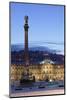 Column at Schlossplatz Square and Neues Schloss Castle-Markus Lange-Mounted Photographic Print