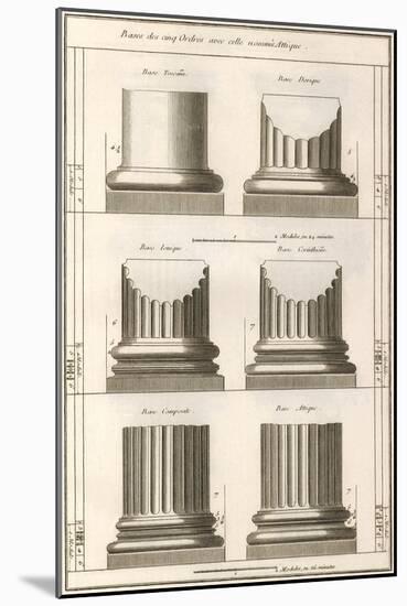 Column Bases, 1777-null-Mounted Giclee Print