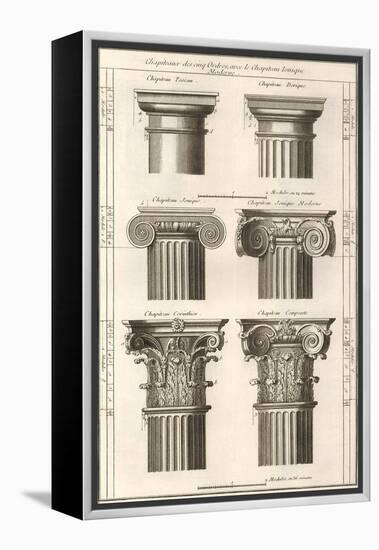 Column Capitals, 1777-null-Framed Premier Image Canvas