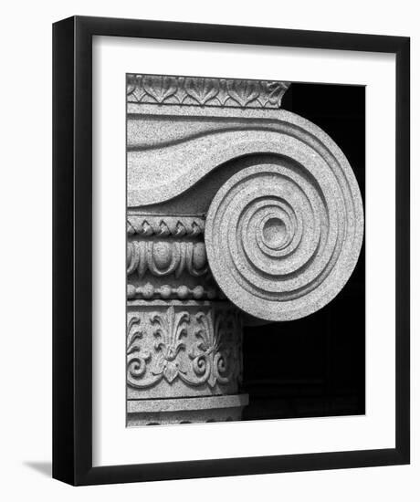 Column detail, U.S. Treasury Building, Washington, D.C. - Black and White Variant-Carol Highsmith-Framed Art Print