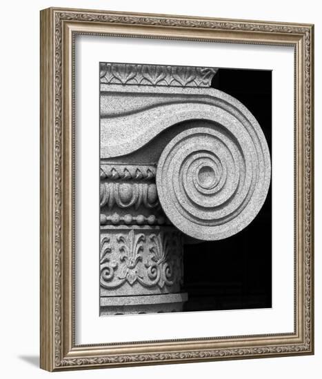 Column detail, U.S. Treasury Building, Washington, D.C. - Black and White Variant-Carol Highsmith-Framed Art Print