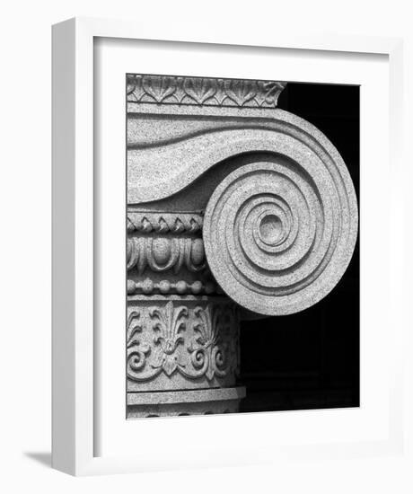 Column detail, U.S. Treasury Building, Washington, D.C. - Black and White Variant-Carol Highsmith-Framed Art Print