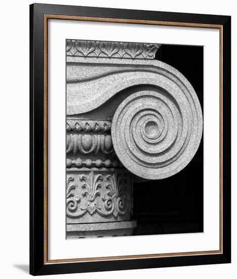 Column detail, U.S. Treasury Building, Washington, D.C. - Black and White Variant-Carol Highsmith-Framed Art Print