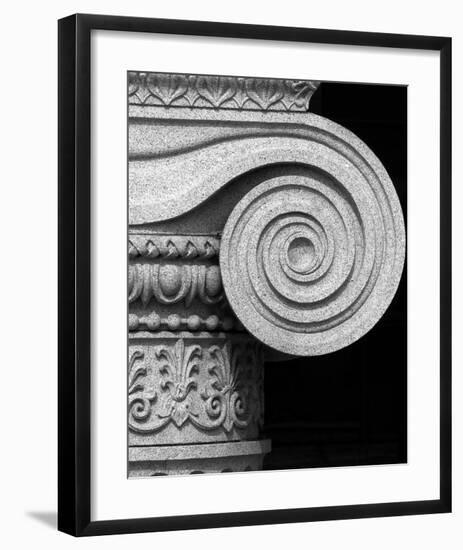 Column detail, U.S. Treasury Building, Washington, D.C. - Black and White Variant-Carol Highsmith-Framed Art Print