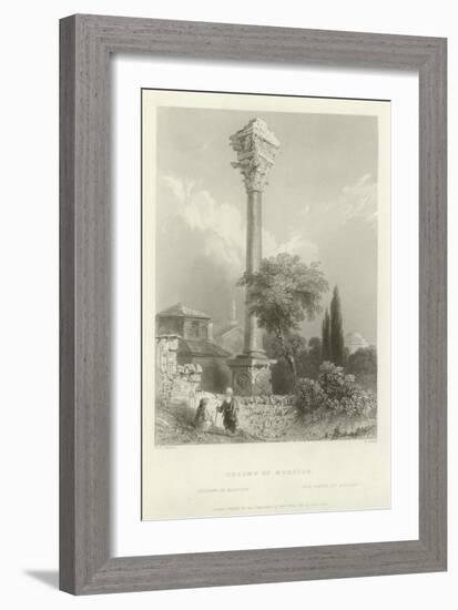 Column of Marcian, Constantinople, 1839-Henry Adlard-Framed Giclee Print