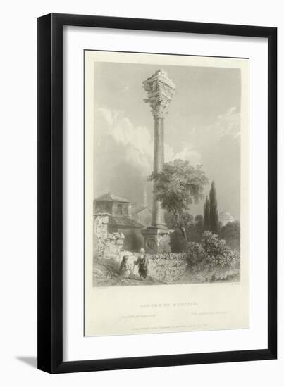 Column of Marcian, Constantinople, 1839-Henry Adlard-Framed Giclee Print