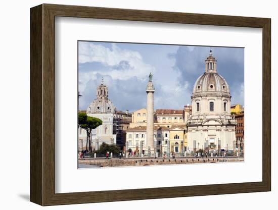 Column of Trajan, St. Maria di Loreto and SS. Nome di Maria, Rome, Latium, Italy-Nico Tondini-Framed Photographic Print