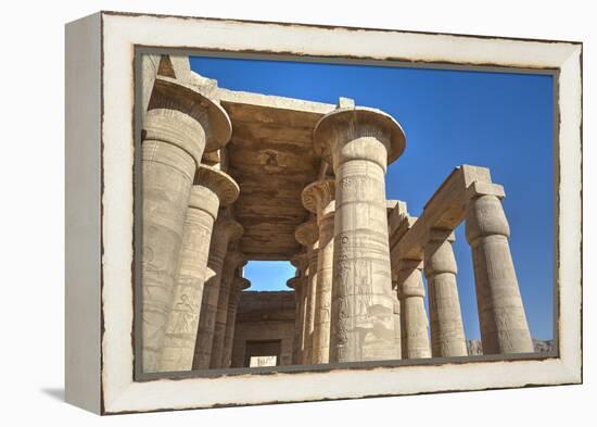 Column Reliefs, Hypostyle Hall, the Ramesseum (Mortuary Temple of Ramese Ii)-Richard Maschmeyer-Framed Premier Image Canvas