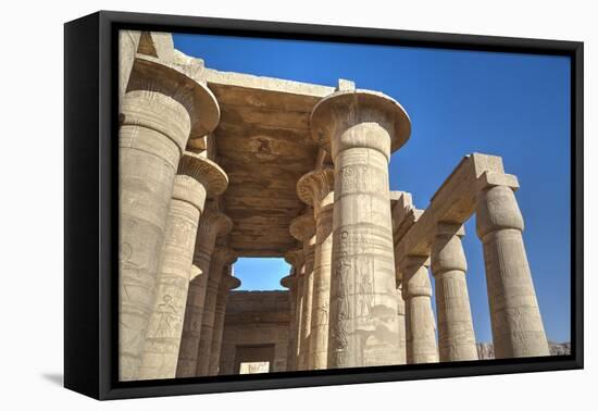 Column Reliefs, Hypostyle Hall, the Ramesseum (Mortuary Temple of Ramese Ii)-Richard Maschmeyer-Framed Premier Image Canvas