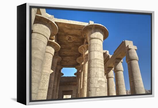 Column Reliefs, Hypostyle Hall, the Ramesseum (Mortuary Temple of Ramese Ii)-Richard Maschmeyer-Framed Premier Image Canvas